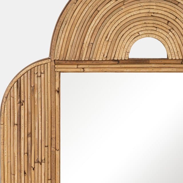 30x47" Rectangular Mirror, Natural Rattan - HER Home Design Boutique